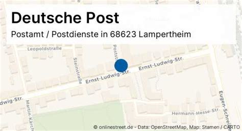 Deutsche Post Lampertheim Filialen mit Öffnungszeiten.